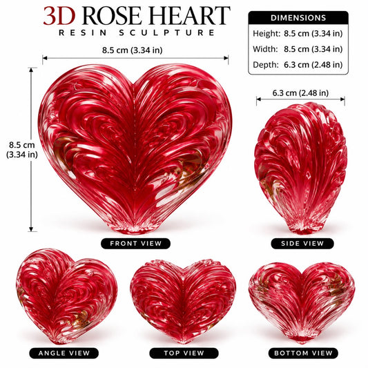 3D Rose Heart